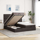 Ottomaans bed met matrassen 200x200 cm donkerbruin