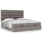 Ottomaans bed 200x200 cm stof taupe