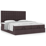 Ottoman bed 160x200 cm donkerbruin met opbergruimte