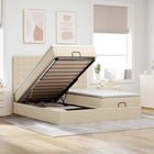 Ottoman bed 160x200 cm crèmekleurig