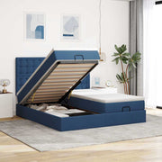 Ottoman bed met matrassen 160x200 cm blauw