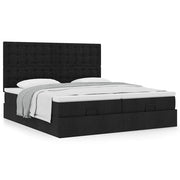 Ottoman bed 180x200 cm stof zwart met opbergruimte