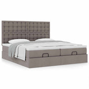 Ottoman bed 180x200 cm stof taupe