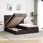 Ottoman bed met matrassen 200x200 cm donkerbruin