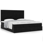 Ottoman bed with mattresses 180x200cm velvet black