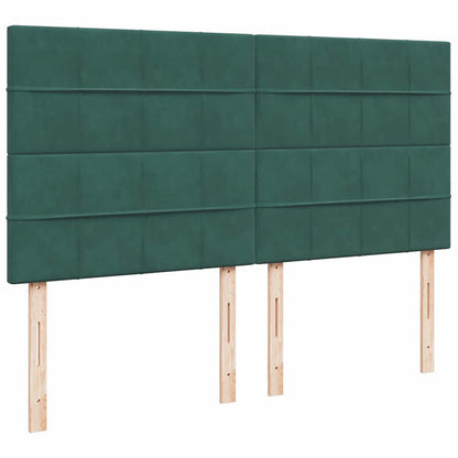 Ottoman bed met matrassen 180x200cm fluweel donkergroen