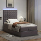 Ottomaans bed met matras 80x200 cm grijs