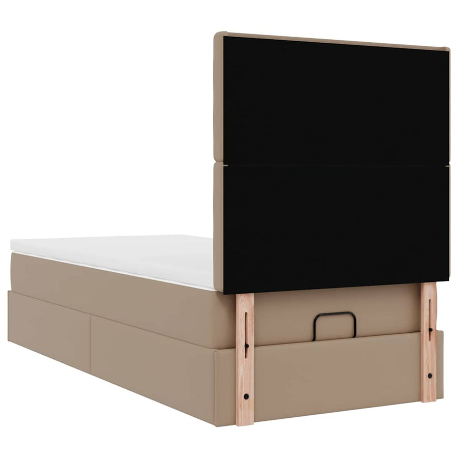 Ottoman bed met matras en LED's 90x190cm kunstleer