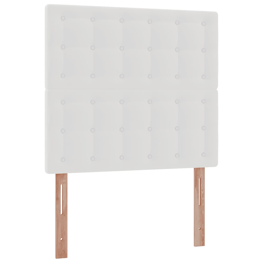 Ottoman bed met matras en LED's 90x200cm kunstleer wit