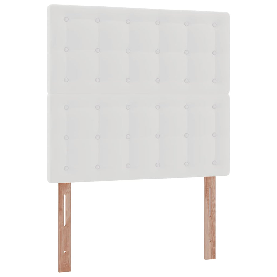 Ottoman bed met matras en LED's 90x200cm kunstleer wit