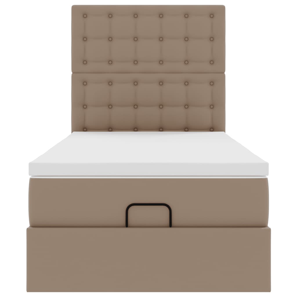Ottoman bed met matras en LED's 90x200cm kunstleer