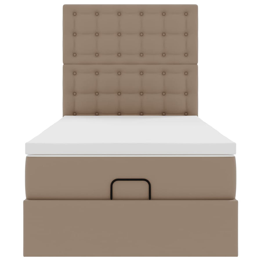 Ottoman bed met matras en LED's 90x200cm kunstleer