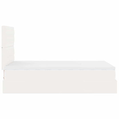 Ottoman bed met matras en LED's 120x190 cm kunstleer wit