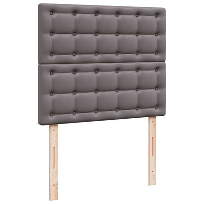 Ottoman bed met matras en LED's 120x190 cm kunstleer grijs
