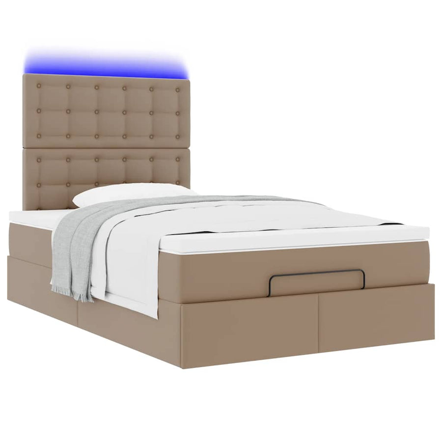 Ottoman bed met matras en LED's 120x190 cm kunstleer