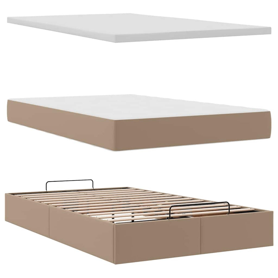 Ottoman bed met matras en LED's 120x190 cm kunstleer