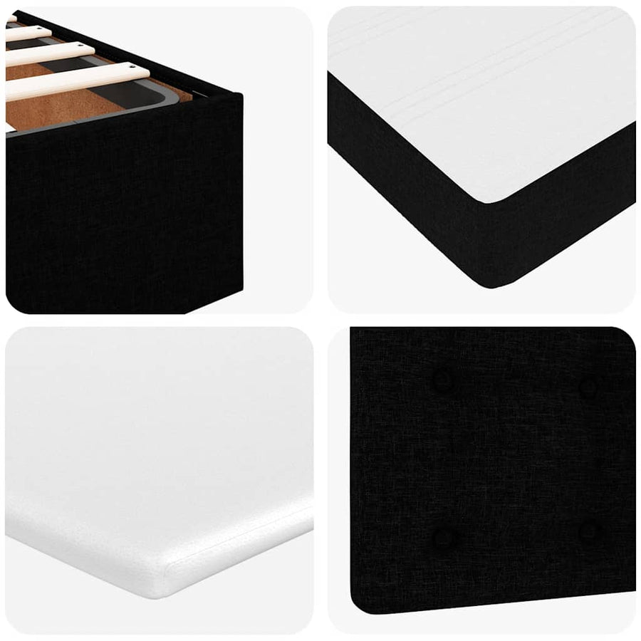 Ottoman bed met matras en LED's 120x200cm kunstleer zwart