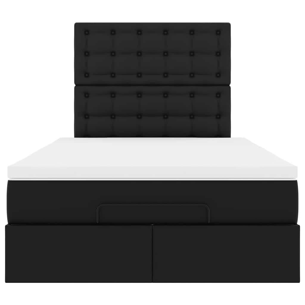 Ottoman bed met matras en LED's 120x200cm kunstleer zwart