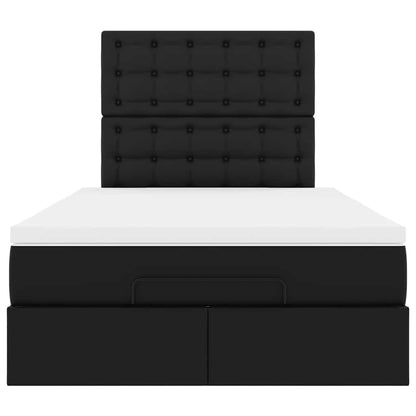 Ottoman bed met matras en LED's 120x200cm kunstleer zwart