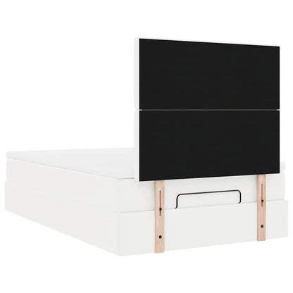 Ottoman bed met matras en LED's 120x200cm kunstleer wit