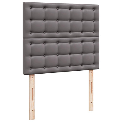 Ottoman bed met matras en LED's 120x200cm kunstleer grijs