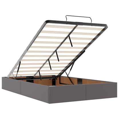 Ottoman bed met matras en LED's 120x200cm kunstleer grijs