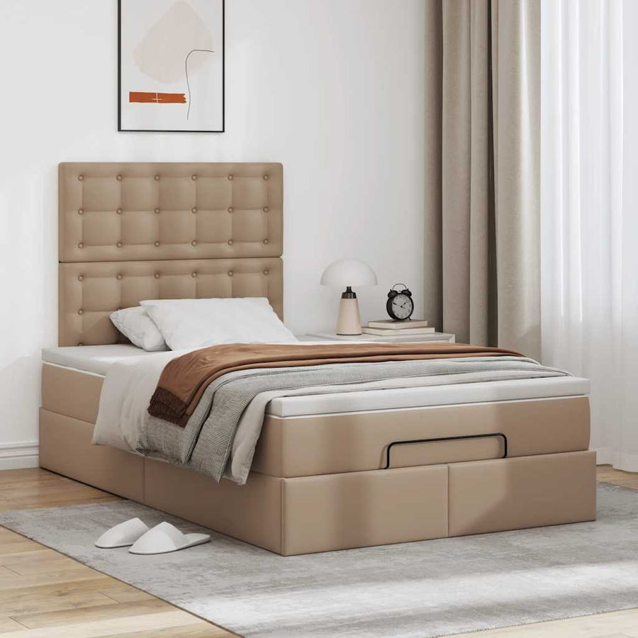Ottoman bed met matras en LED's 120x200cm kunstleer