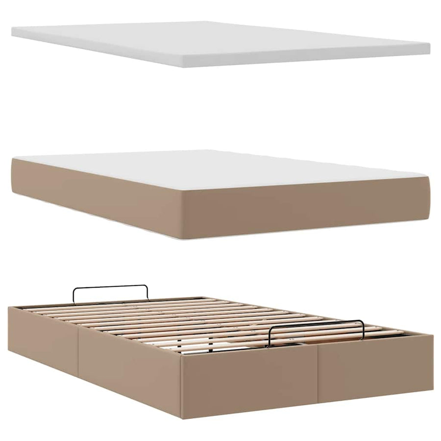 Ottoman bed met matras en LED's 120x200cm kunstleer