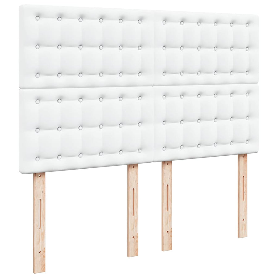 Ottoman bed met matras en LED's 140x190cm kunstleer wit