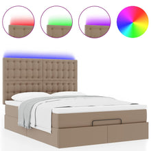 Ottoman bed met matras en LED's 140x190cm kunstleer