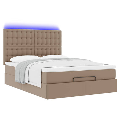 Ottoman bed met matras en LED's 140x190cm kunstleer