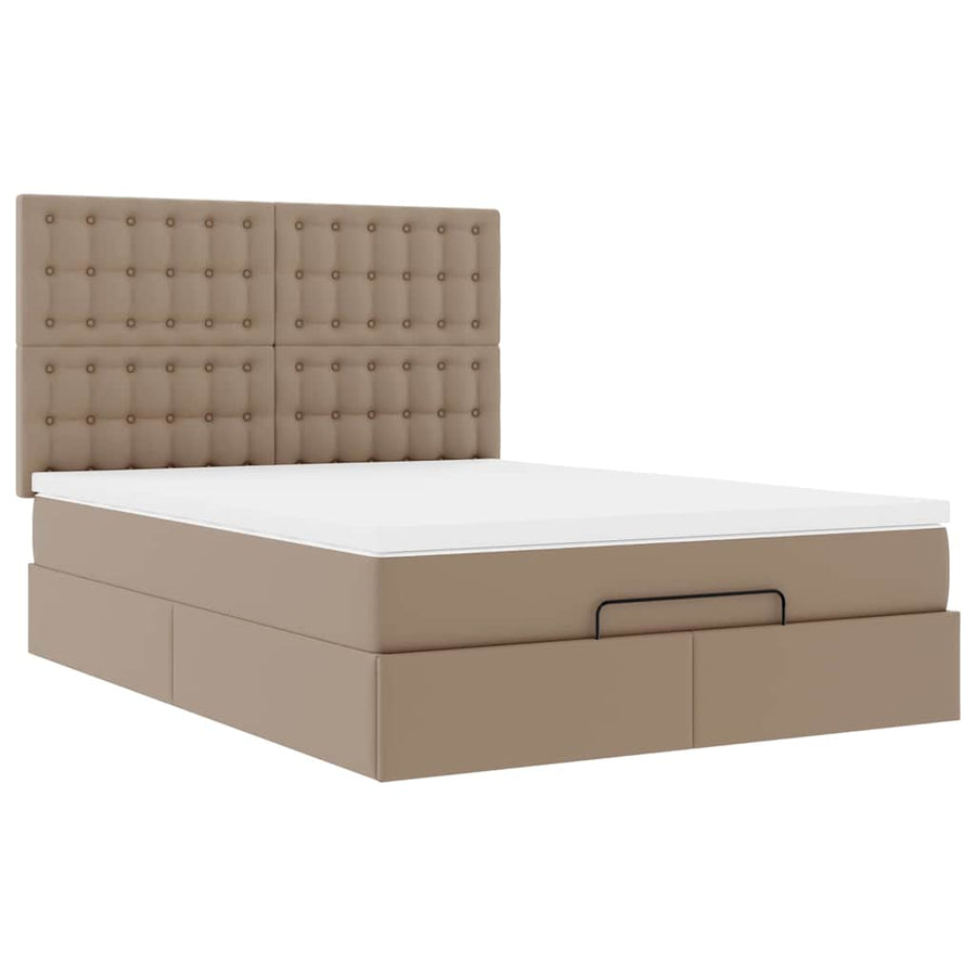 Ottoman bed met matras en LED's 140x190cm kunstleer