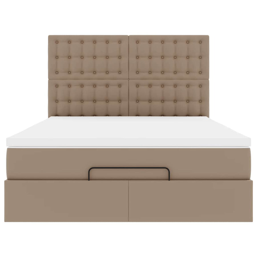 Ottoman bed met matras en LED's 140x190cm kunstleer