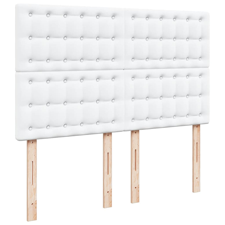 Ottoman bed met matras en LED's 140x200cm kunstleer wit