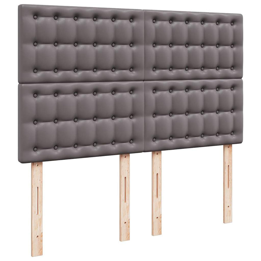 Ottoman bed met matras en LED's 140x200cm kunstleer grijs