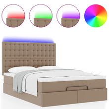 Ottoman bed met matras en LED's 140x200cm kunstleer