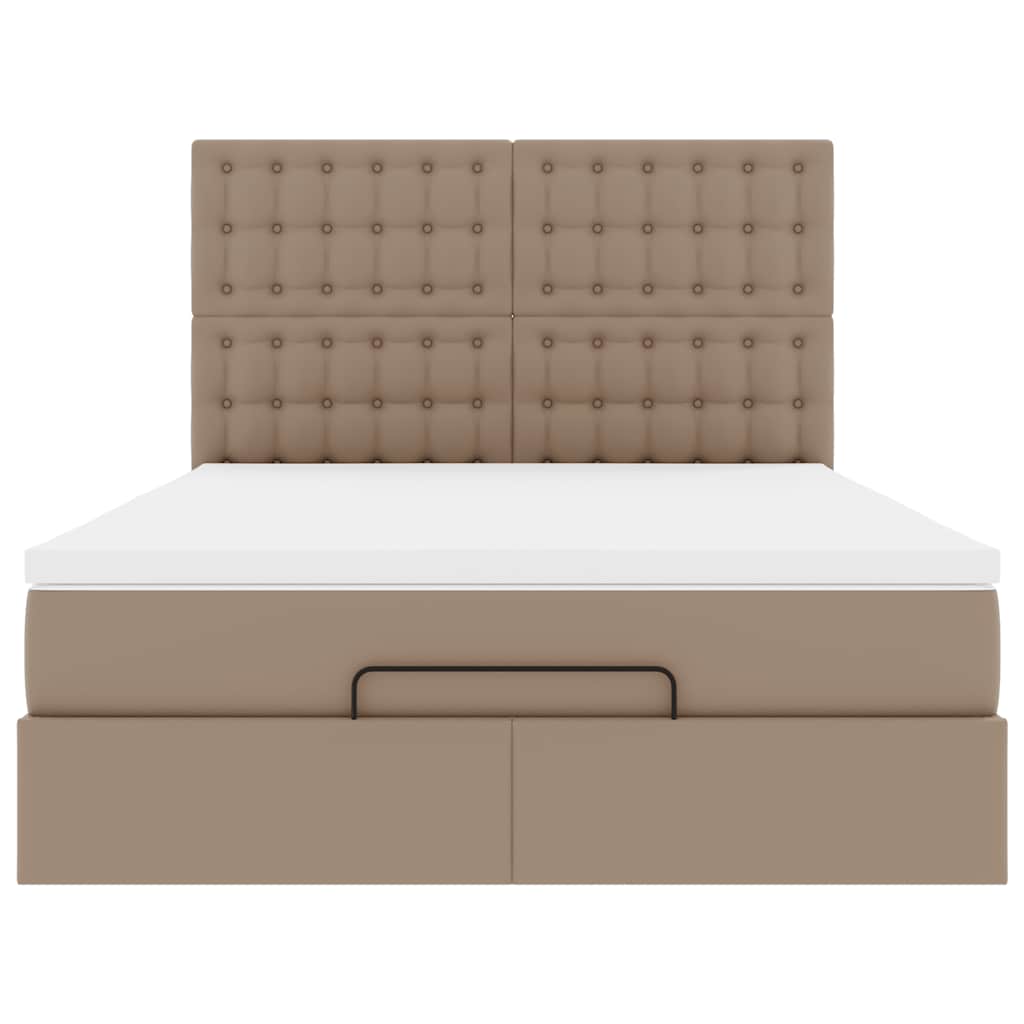 Ottoman bed met matras en LED's 140x200cm kunstleer