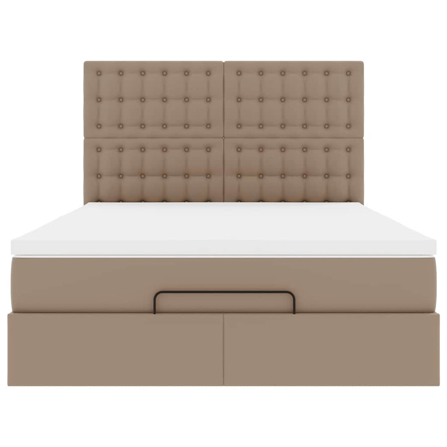 Ottoman bed met matras en LED's 140x200cm kunstleer