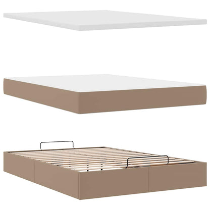 Ottoman bed met matras en LED's 140x200cm kunstleer