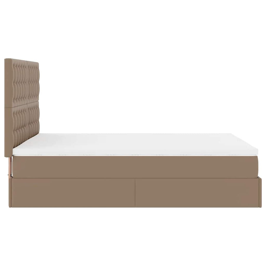 Ottoman bed met matras en LED's 140x200cm kunstleer