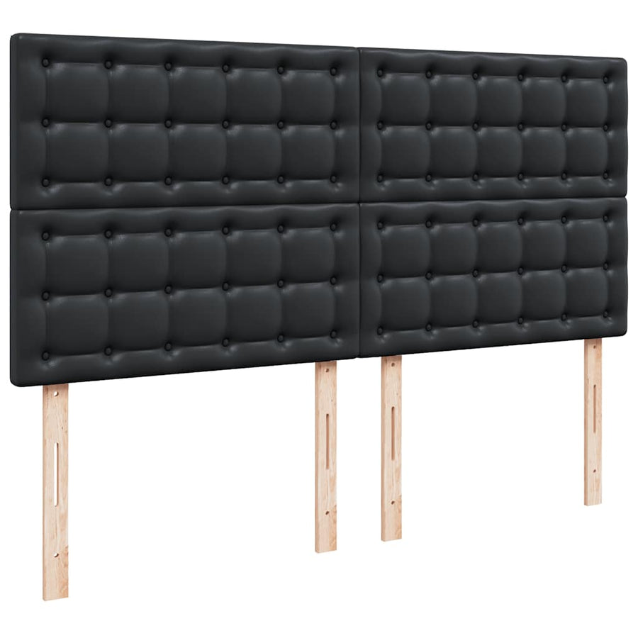 Ottoman bed met matras en LED's 160x200cm kunstleer zwart