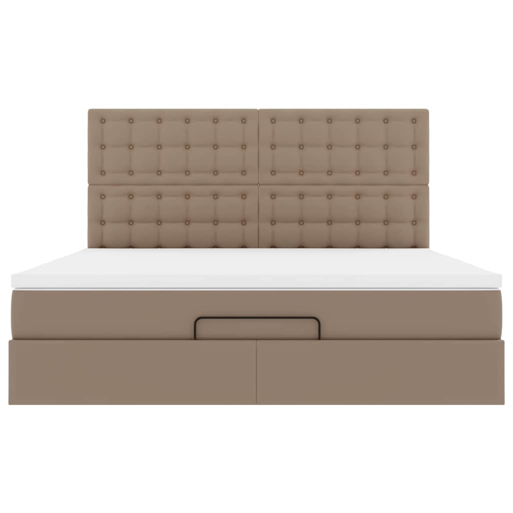 Ottoman bed met matras en LED's 160x200cm kunstleer