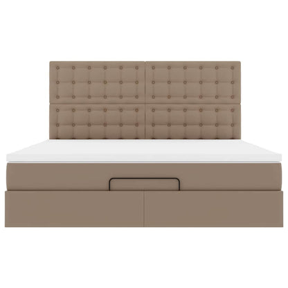 Ottoman bed met matras en LED's 160x200cm kunstleer
