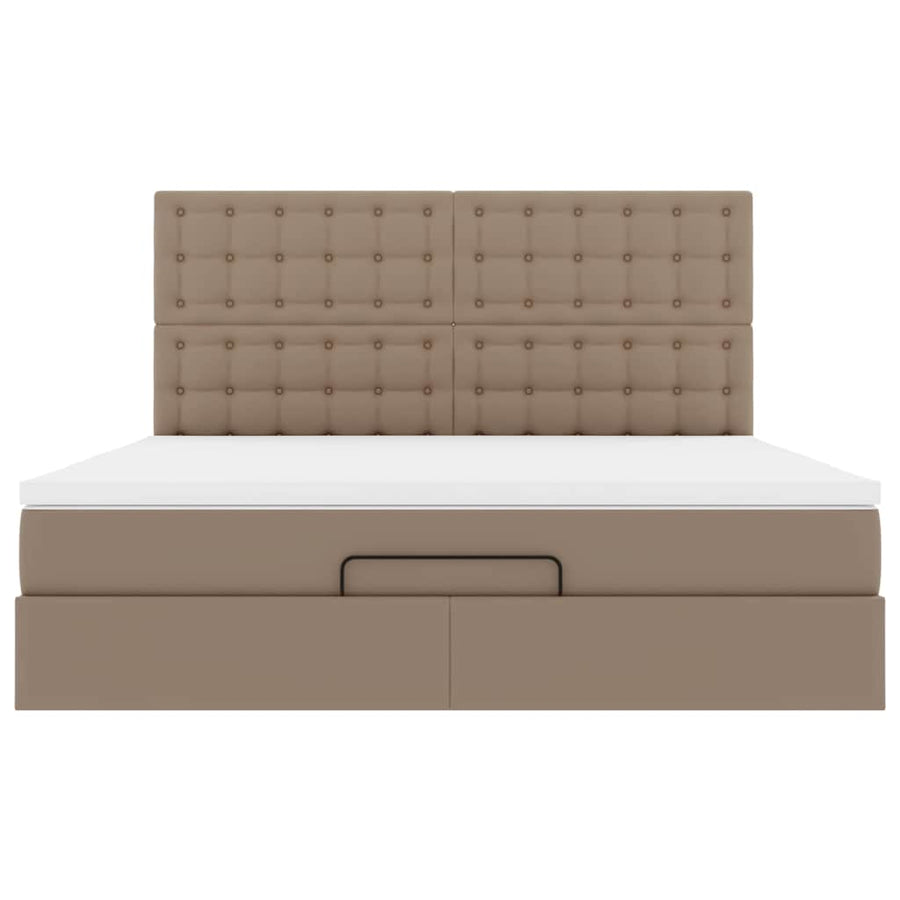 Ottoman bed met matras en LED's 160x200cm kunstleer