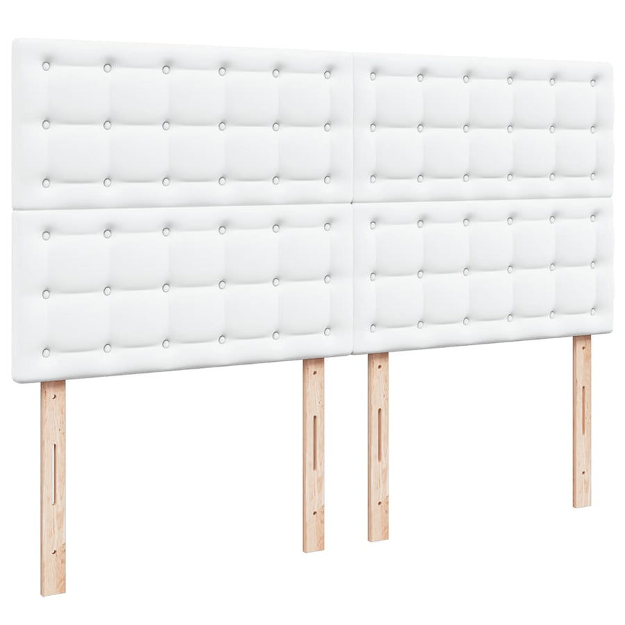 Ottoman bed met matras en LED's 180x200cm kunstleer wit