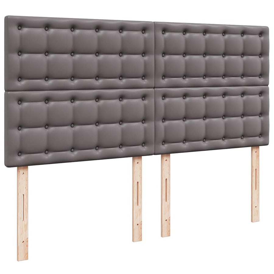 Ottoman bed met matras en LED's 180x200cm kunstleer grijs