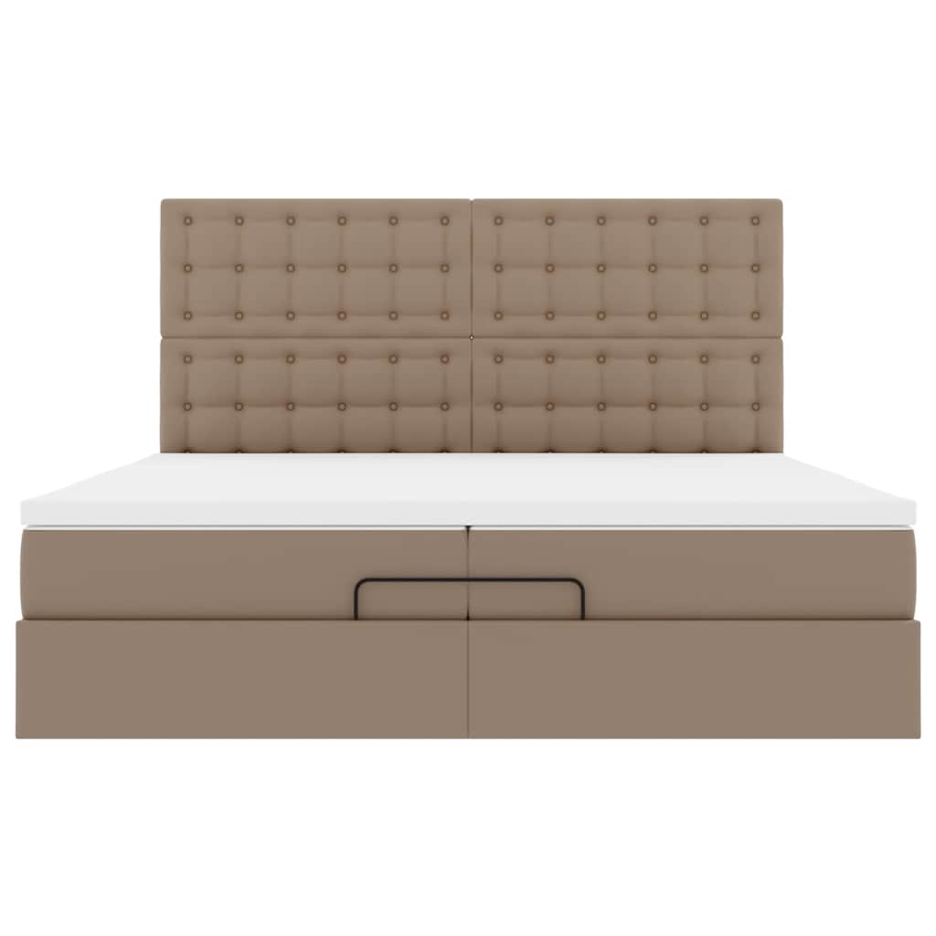 Ottoman bed met matrassen en LED's 200x200cm kunstleer