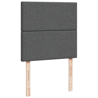 Ottoman bed met matras en LED's 80x200cm stof donkergrijs