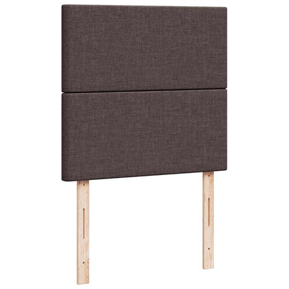 Ottoman bed met matras en LED's 90x200cm stof donkerbruin