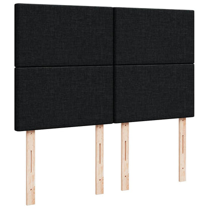 Ottoman bed met matras en LED's 140x190cm stof zwart